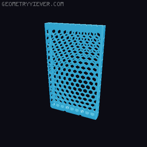 Gridfinity Hex Bins Light all sizes 3D model thumbnail