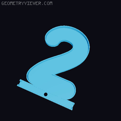Glowing WLED or LED all alphabet letters and all numbers 8.5 cm high 3D model thumbnail