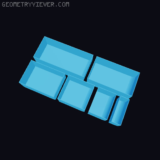 Drawer insert 3D model thumbnail