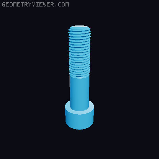 Hundreds of Metric Allen Screws with Cylindrical Head M2 up to M64 3D model thumbnail