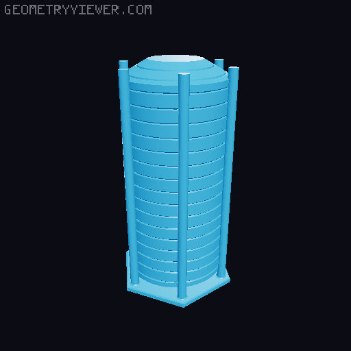 Starship catchtower 3D model thumbnail