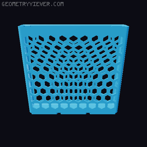 Gridfinity Hex Bins all sizes 3D model thumbnail