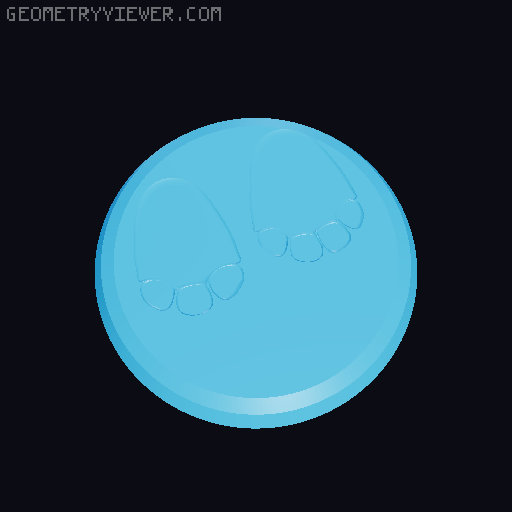 Hipopótamo fofo 3D model thumbnail