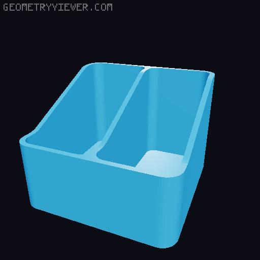 Bin for Ikea skadis - 564 models - hooks need support 3D model thumbnail