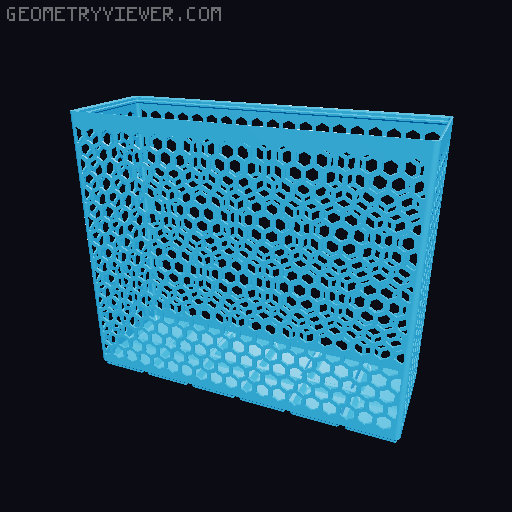 Gridfinity Hex Bins Light all sizes 3D model thumbnail