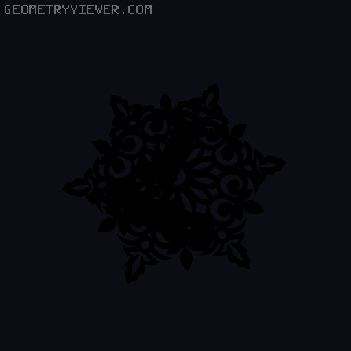 Initial A-Z snowflake décor 3D model thumbnail