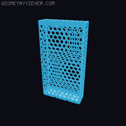 Gridfinity Hex Bins Light all sizes 3D model thumbnail