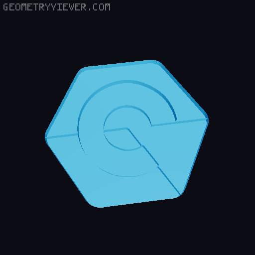 C Programming Language logo 3D model thumbnail