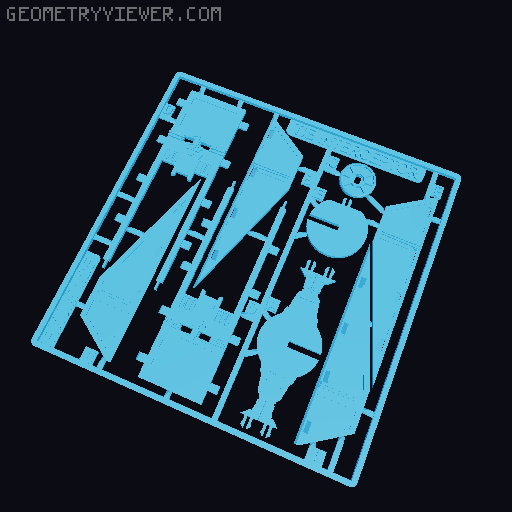 Tie Fighter Interceptor Kit Card 3D model thumbnail