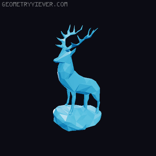 Deer - Low Poly (Decoration) 3D model thumbnail