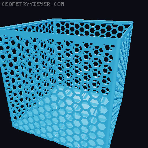 Gridfinity Hex Bins Light (rotated grid) all sizes 3D model thumbnail