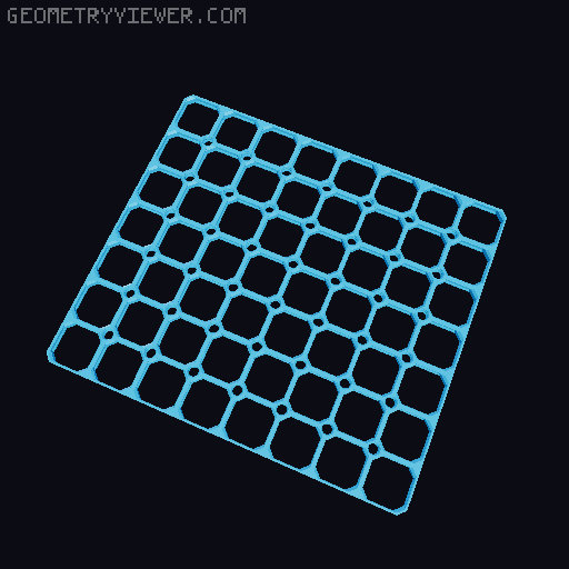 openGrid with Multiboard-compatible screw holes 3D model thumbnail