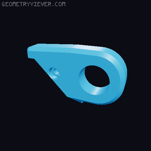 Swiveling holder for filament sensor 3D model thumbnail