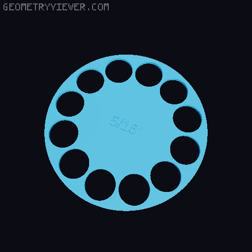 Customizable Hex nut sorter V2 - Metric, Imperial and Machine 3D model thumbnail