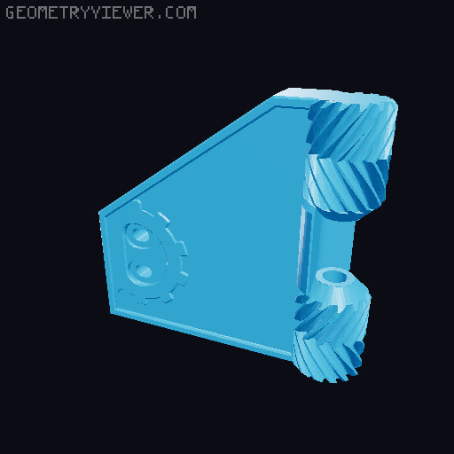 Creality Ender 5 S1 Door Hinges Geared for 270-degree swing. 3D model thumbnail