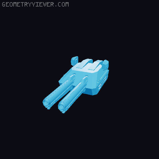 Sci-fi Battleship/Carrier  3D model thumbnail