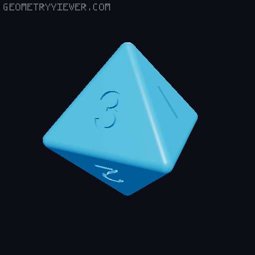 dice set 3D model thumbnail