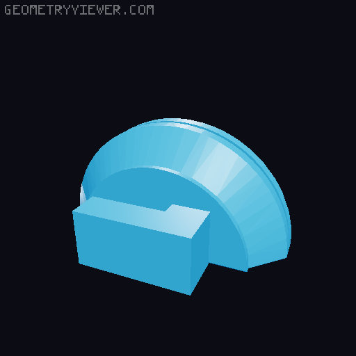 Multiconnect for square pegboard 3D model thumbnail