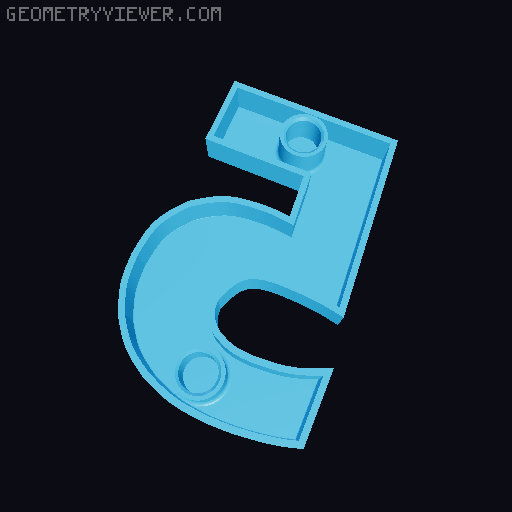 Floating House Numbers – Modular Character Set - Sergoe UI Black 3D model thumbnail