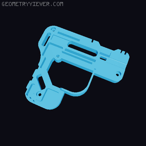 Tic Tac Gun V2 Rubber Band Edition without text 3D model thumbnail