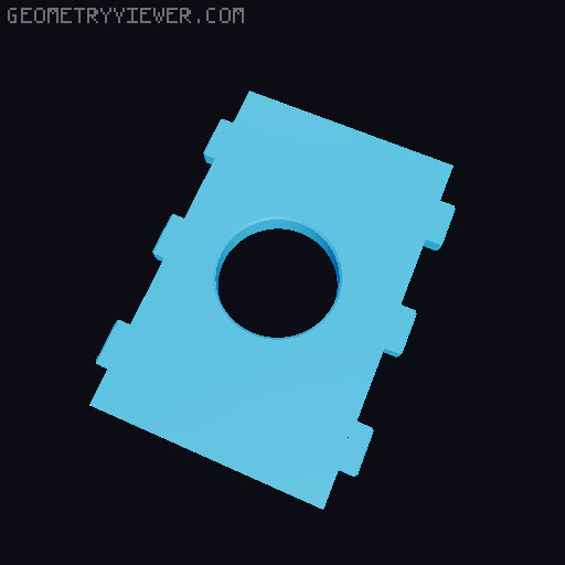 DDD Printable Wall Control System 3D model thumbnail