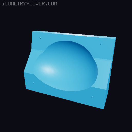 3D Idealised rotational landslide model 3D model thumbnail