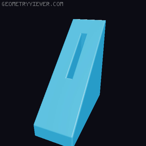 Pegboard combi-square holder 3D model thumbnail