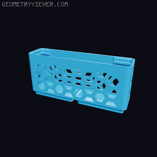 Gridfinity Hex Bins Light (rotated grid) all sizes 3D model thumbnail