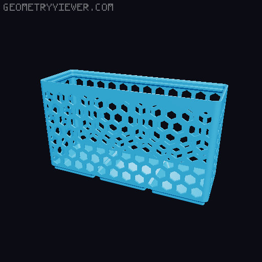 Gridfinity Hex Bins Light all sizes 3D model thumbnail