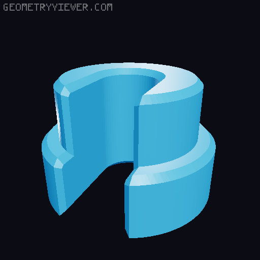 Bambu Lab AMS Hub PTFE button 3D model thumbnail