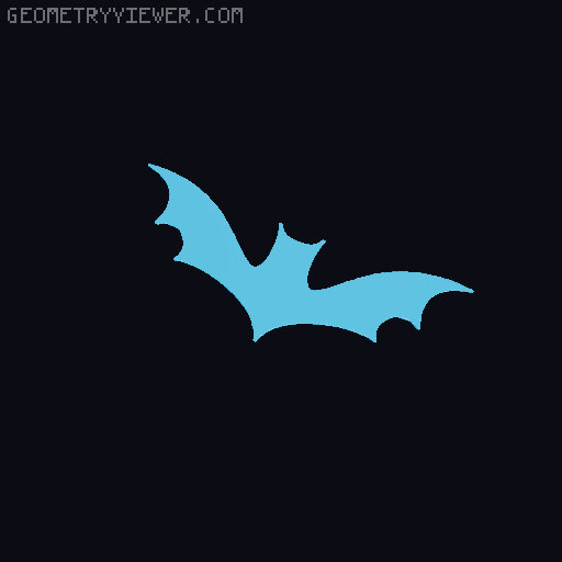 Vintage Halloween Bat Wall Decor 3D model thumbnail