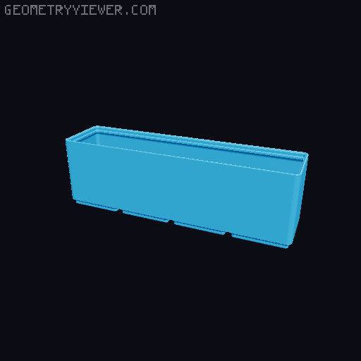Ikea Alex Gridfinity cable bins (more variants) 3D model thumbnail