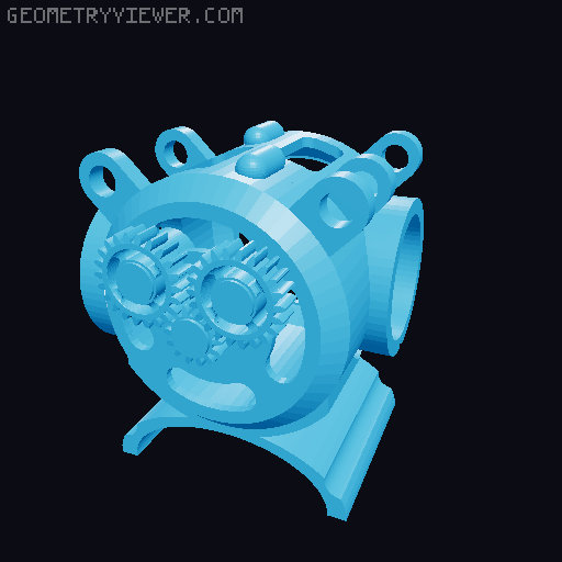 4 Stroke Flathead Boxer Engine 3D model thumbnail