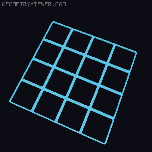 EcoGrid - Minimalistic Gridfinity Base 3D model thumbnail