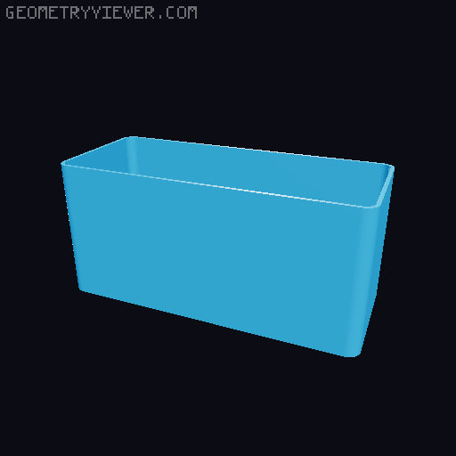 Bin for Ikea skadis - 564 models - hooks need support 3D model thumbnail