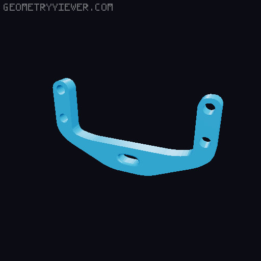 axial capra winch mount and suck down servo attachment  3D model thumbnail