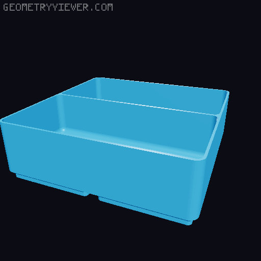Gridfinity Refined No Lip Bins 3D model thumbnail