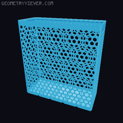 Gridfinity Hex Bins Light all sizes 3D model thumbnail