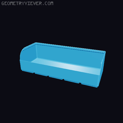 Gridfinity rouded bins collection all sizes 3D model thumbnail