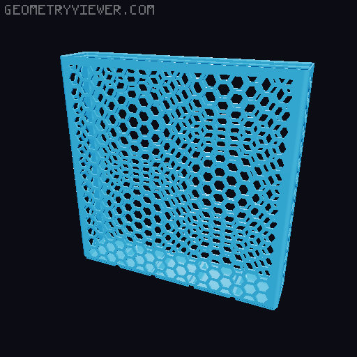 Gridfinity Hex Bins Light (rotated grid) all sizes 3D model thumbnail