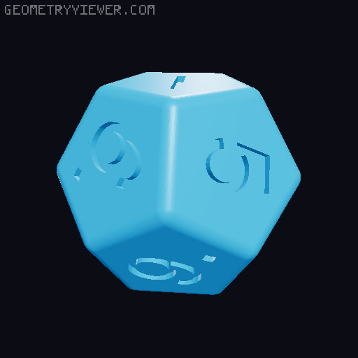 dice set 3D model thumbnail
