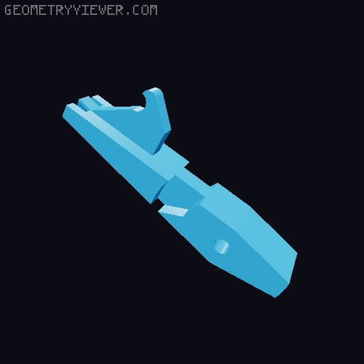 Mag Fed Mini Rubber Band Gun 3D model thumbnail