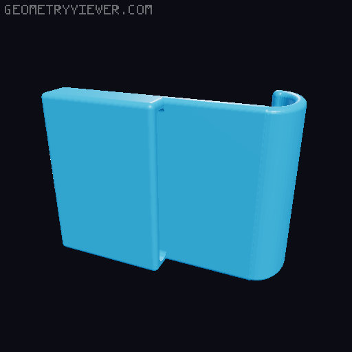 Adjustable Airplane Phone Holder (rounded) 3D model thumbnail