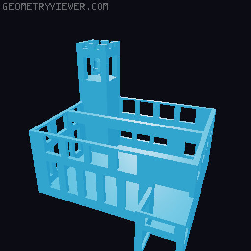 N scale Chapel 3D model thumbnail