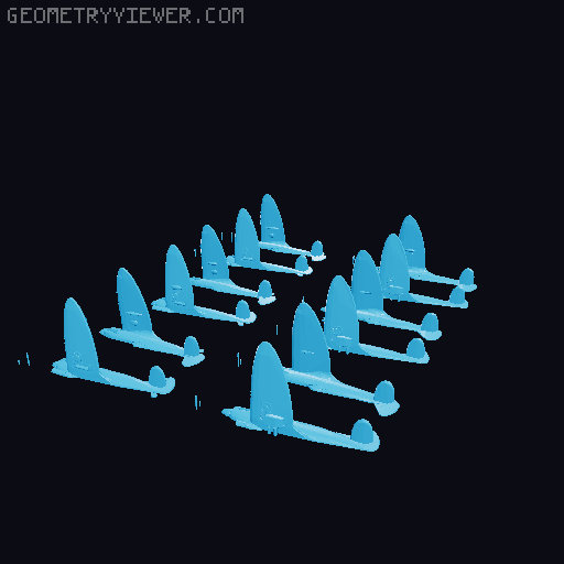SEAC Spitfire 10-pack 3D model thumbnail