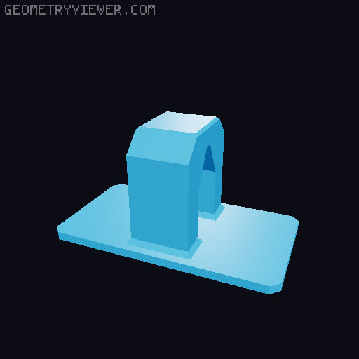 Print In Place Hinged lock for padlock or D-shackle 3D model thumbnail
