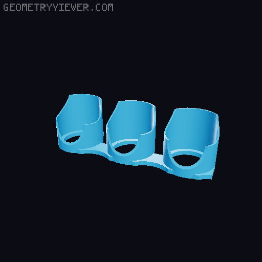 Pro Acryl Paint Bottle Holders for Ikea Skadis 3D model thumbnail