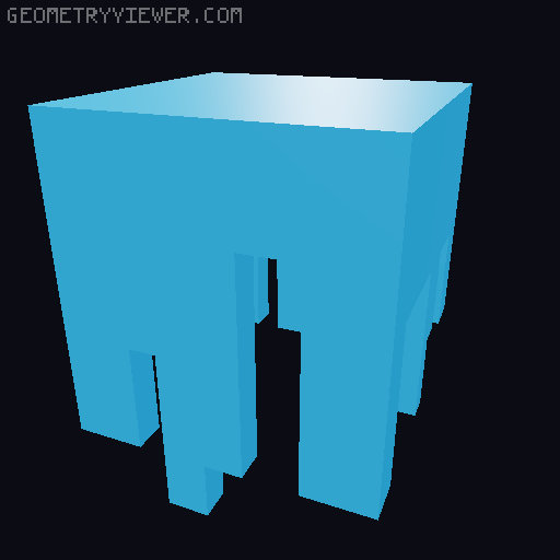 Square lamp 3D model thumbnail