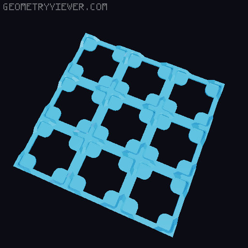 Thin Gridfinity Magnet Base - up to 12x12 3D model thumbnail
