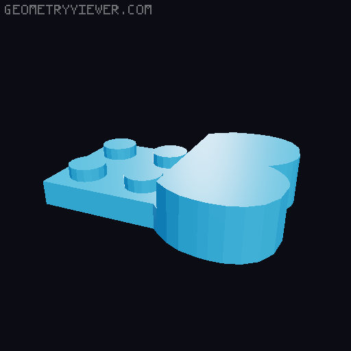 Lego Dog Tag 3D model thumbnail